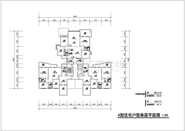 温州市某安置小区经典热门的平面户型设计CAD图纸（共8张）-图一