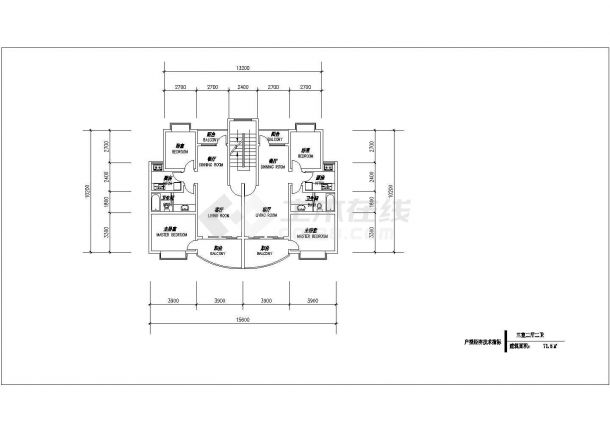 温州市某安置小区经典热门的平面户型设计CAD图纸（共8张）-图二