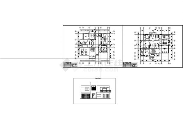 某二层砖混结构私人小型别墅设计cad建筑方案图（甲级院设计）-图一
