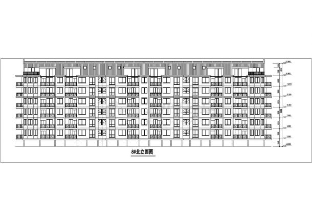 济南市某小区6层框混结构住宅楼建筑设计CAD图纸（不含架空层和阁楼）-图二