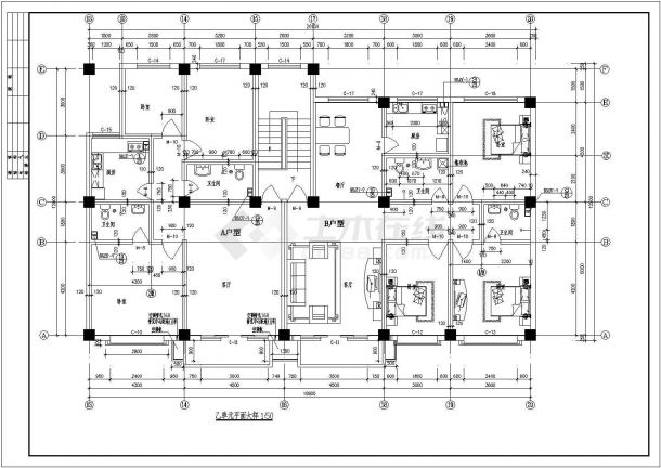 底商住宅楼CAD设计建筑施工方案-图二