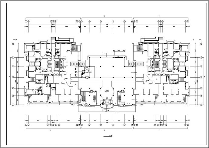 连云港市某小区22层框架结构住宅楼平立面设计CAD图纸_图1