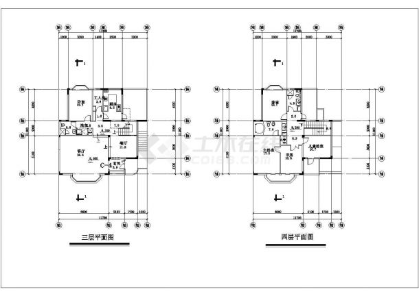 嘉兴市某小区四层砖混结构组合式住宅楼建筑设计CAD图纸-图一