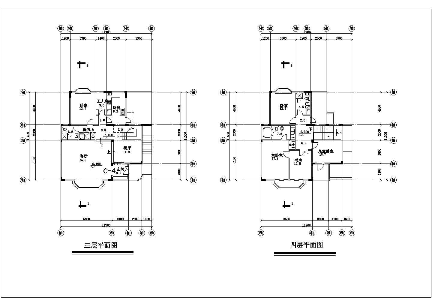 嘉兴市某小区四层砖混结构组合式住宅楼建筑设计CAD图纸
