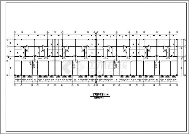 徐州市某小区临街6+1层底商框混结构住宅楼建筑设计CAD图纸-图二