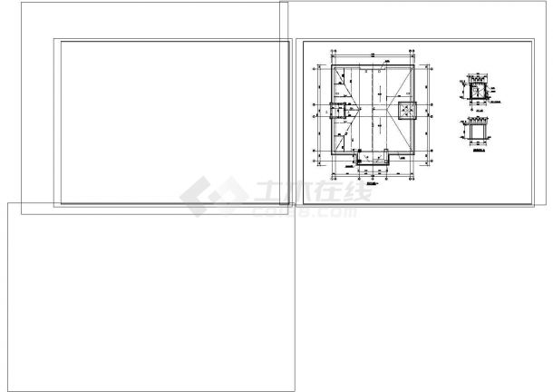 2+1夹层总429.3平米框架结构小区双拼别墅设计cad非常标准图纸-图一