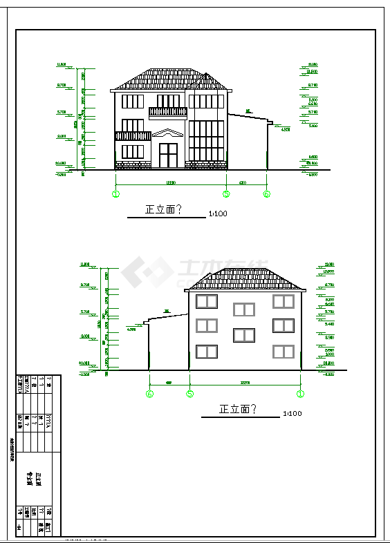 长16.94米 宽10.54米 3层砖混私人住宅建筑结构全套施工图-图一