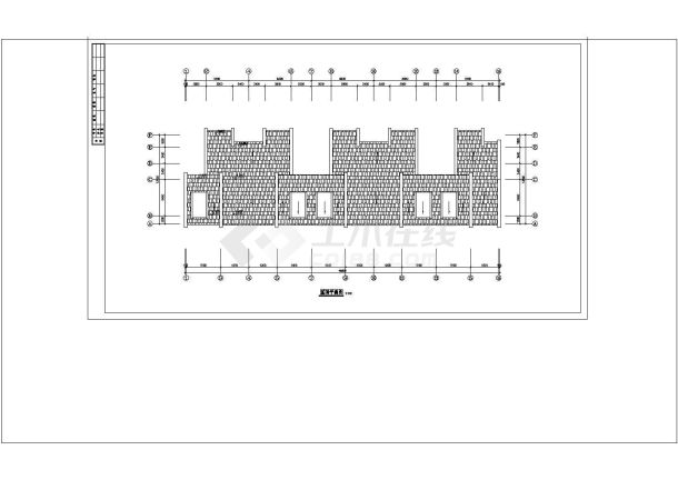 -1+3层5户联排1982.03平米别墅设计cad非常标准图纸-图一