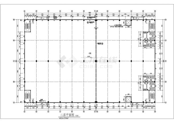 某二层车间设计建筑全套施工参考CAD详图-图二