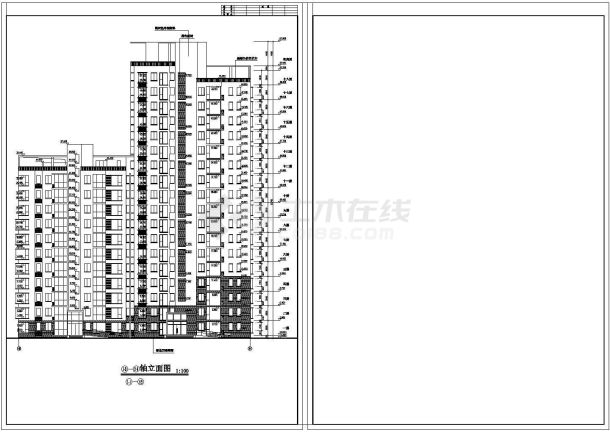 小高层设计施工图CAD图纸-图一