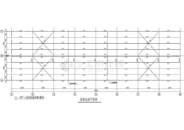 钢木组合轻钢结构设计施工图-图二