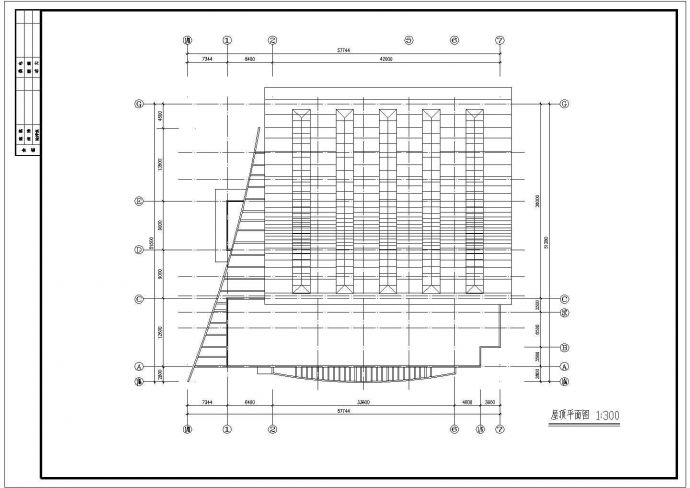 湖南省某大学学校2层体育馆设计施工建筑cad图，共5张_图1