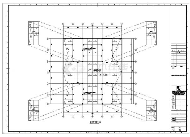 某停车场建筑施工全套设计CAD平面布置图-图一