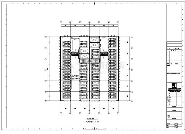 某停车场建筑施工全套设计CAD平面布置图-图二