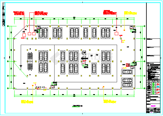 江南某路公共停车场电气CAD细节布置图-图二
