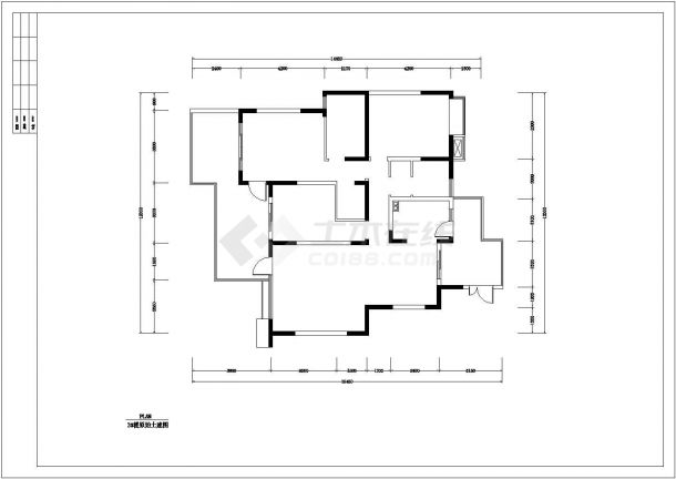 某小区3#楼样板房装修方案设计图-图一