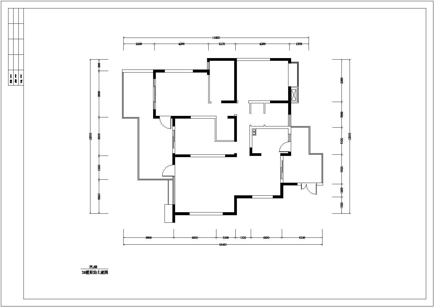 某小区3#楼样板房装修方案设计图