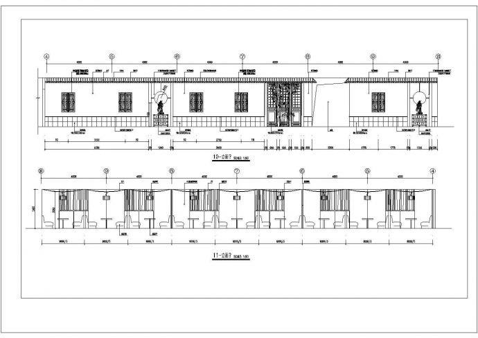 二层五星级会所茶吧装修设计CAD图纸（长54米 宽26米 ）_图1