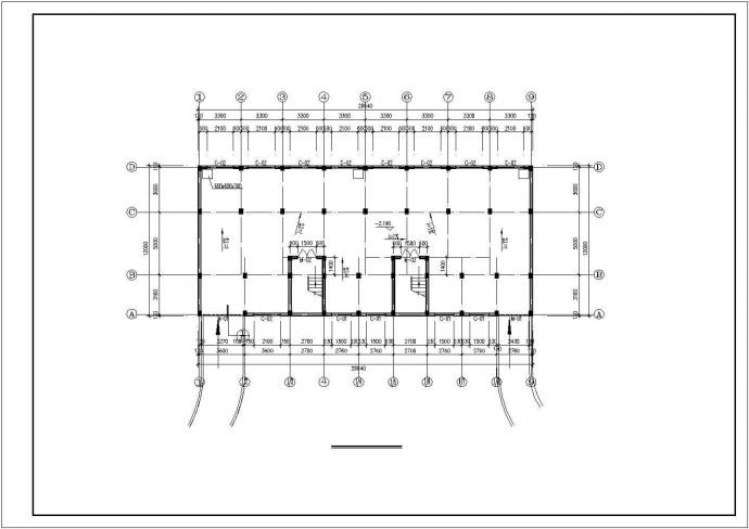 3850平米6+1层混合结构住宅楼全套建筑设计CAD图纸（不含阁楼）_图1
