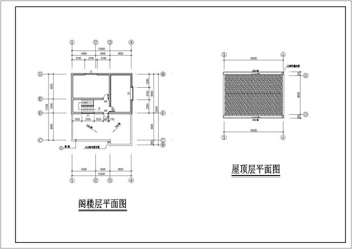 长13米 宽10米 2+1阁楼层私人住宅建筑结构施工图【2个CAD 只有图】_图1