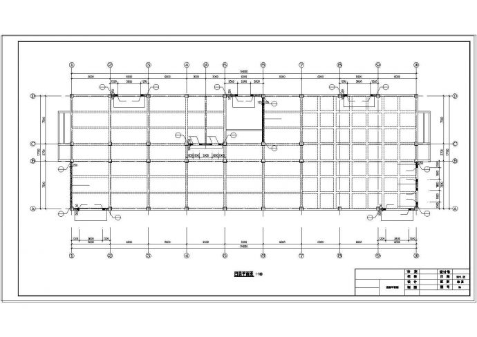 某地建筑四层二级框架高抗震cad设计效果图_图1