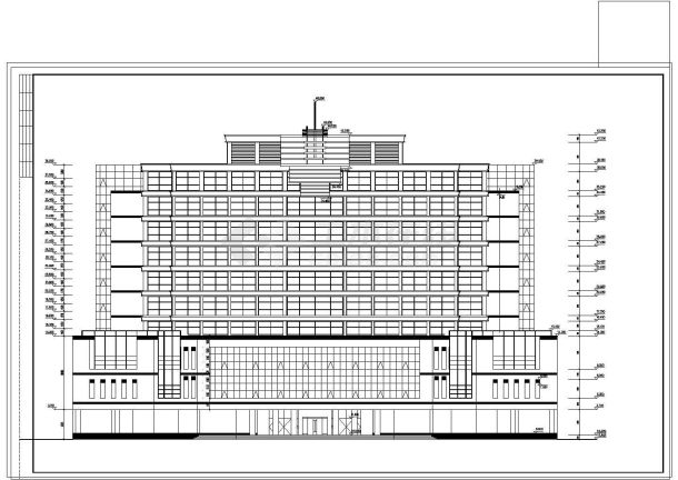 某十层酒店扩初方案cad施工图纸-图二