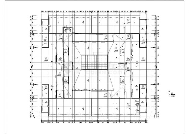 某地下一层地上六层框架结构大型超市设计cad建筑平面方案图（甲级院设计）-图一