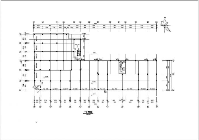 5900平米临街7层框混结构商住楼建筑设计CAD图纸（1-2层商用）_图1