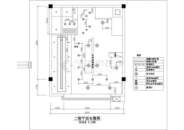 小型火锅店室内装修方案cad平面施工设计图纸-图一