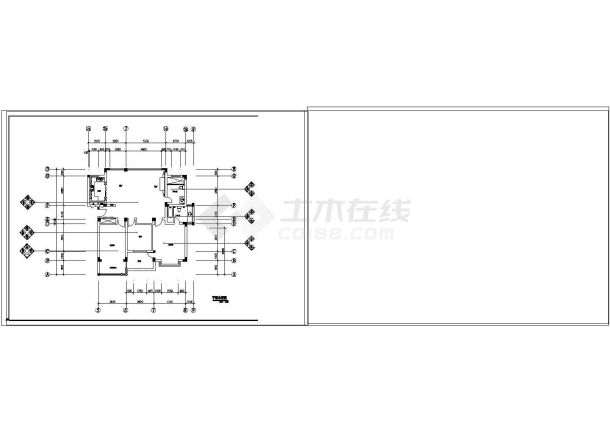 某宿舍楼内部室内装饰设计cad施工图纸-图二