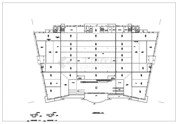 某多层框架结构大型超市设计cad全套建筑施工图（ 标注详细）-图一