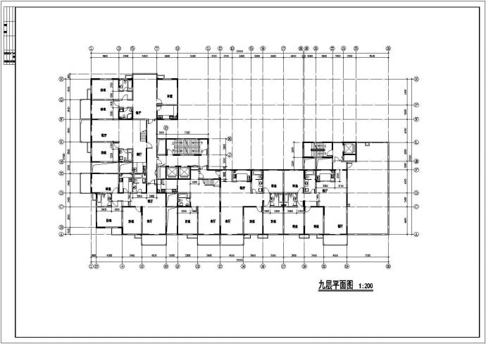 十六层公寓初步方案设计cad图（含阁楼，地下室设计）_图1