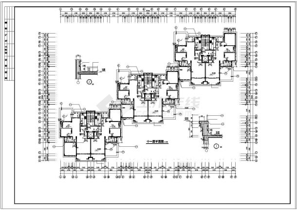 山东某地区12层住宅楼建筑CAD设计施工图-图二
