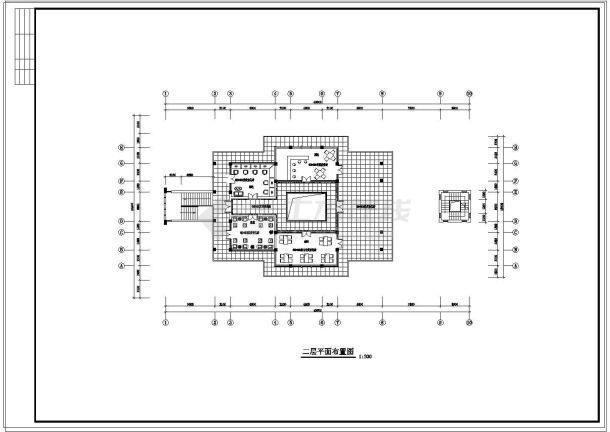 整套会所装修平立面cad设计施工图纸-图二