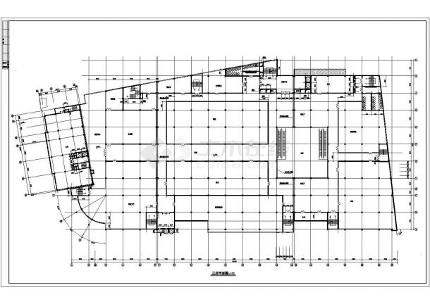 某大型多层框架结构商场设计cad建筑方案图（标注详细）-图二
