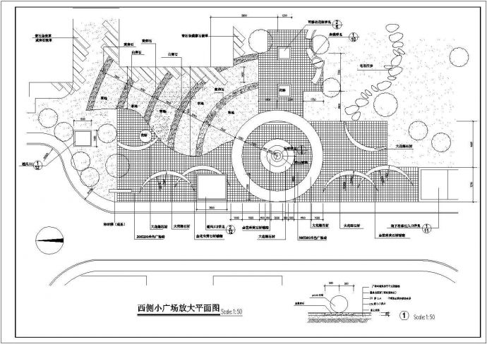 南京某植物园景区景观施工全套设计cad图_图1