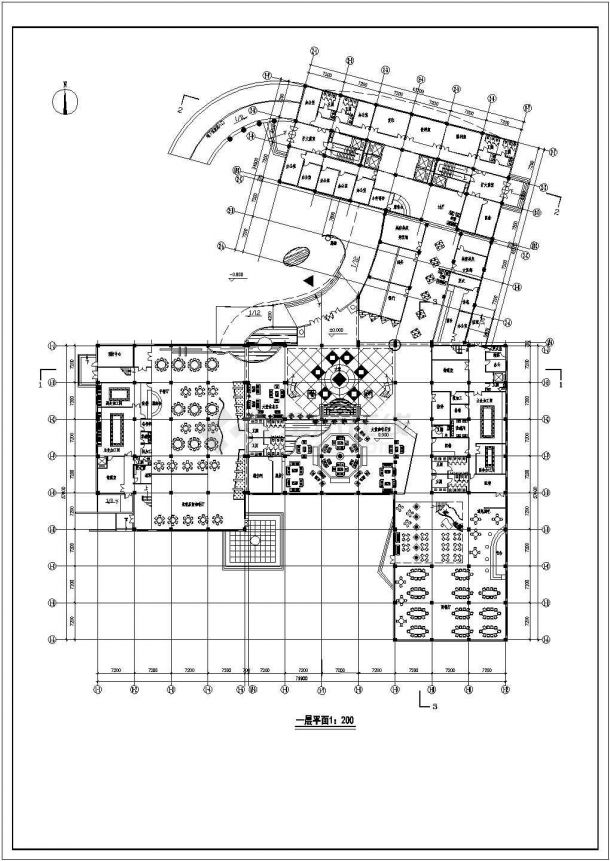 高层宾馆CAD建筑设计方案图-图二