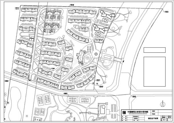 某发达城市多层高级居民小区规划方案设计施工CAD图纸-图一