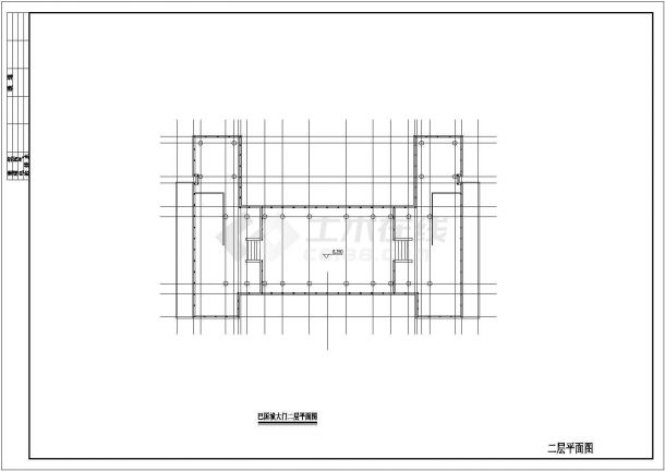 扬州某景区古城门建筑全套设计施工cad图-图二