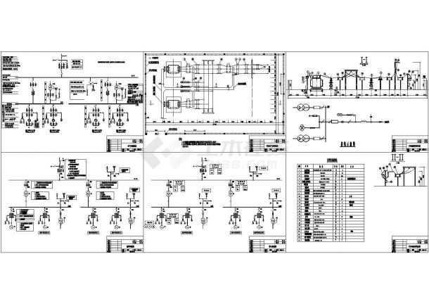 某电站设计cad电气一次系统图（甲级院设计）-图一