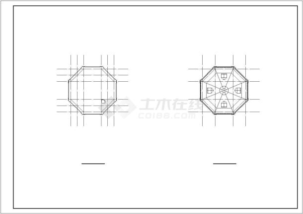 上海某地欧式观光塔建筑设计cad全套图纸-图一