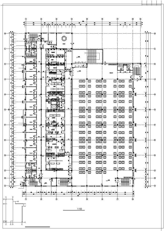 某高校食堂建筑布置参考详图_图1