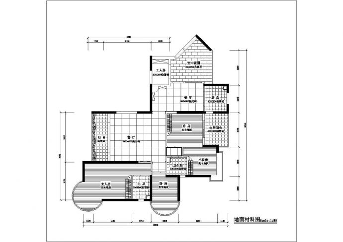 南京市某新建小区经典四房户型装修施工设计CAD图纸_图1