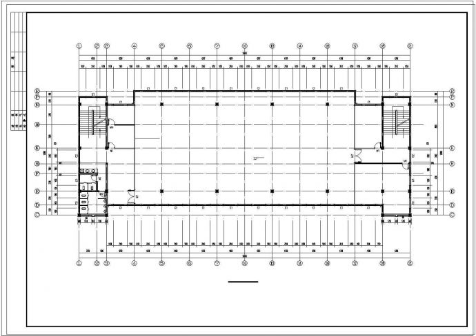 某地区食堂设计建筑cad施工图纸_图1