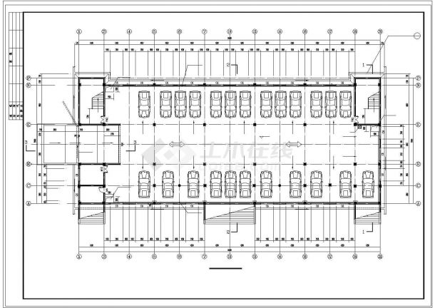 某地区食堂设计建筑cad施工图纸-图二