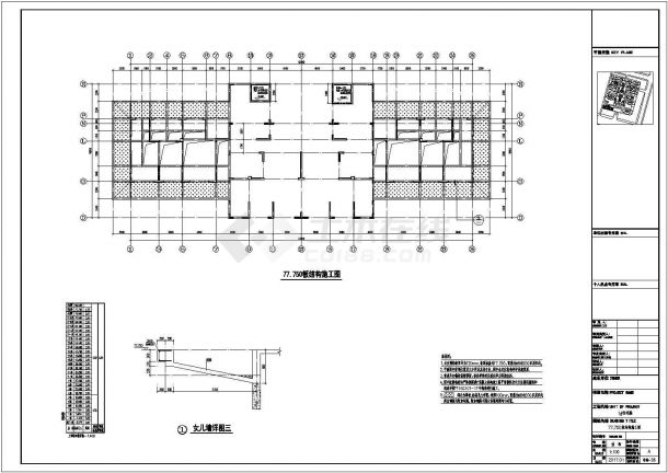 [河南]25层剪力墙结构住宅楼结构设计CAD图纸-图一