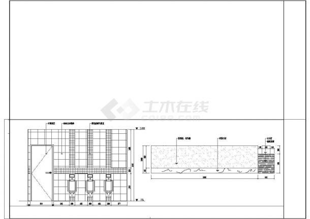 某西餐厅平面布置cad图纸-图一