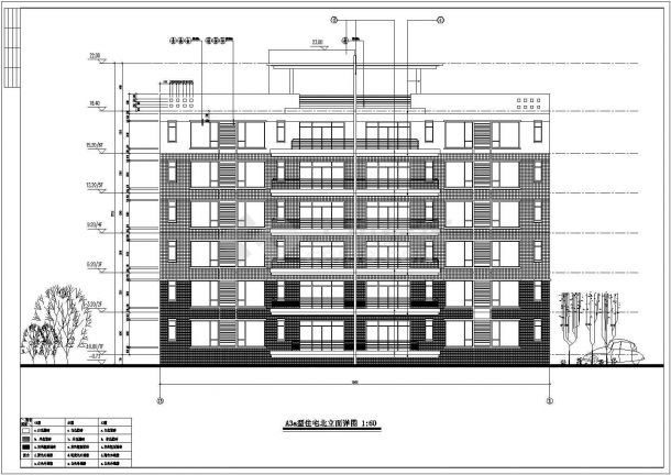 成都市某小区6+7层两栋砖混结构住宅楼全套建筑设计CAD图纸-图一