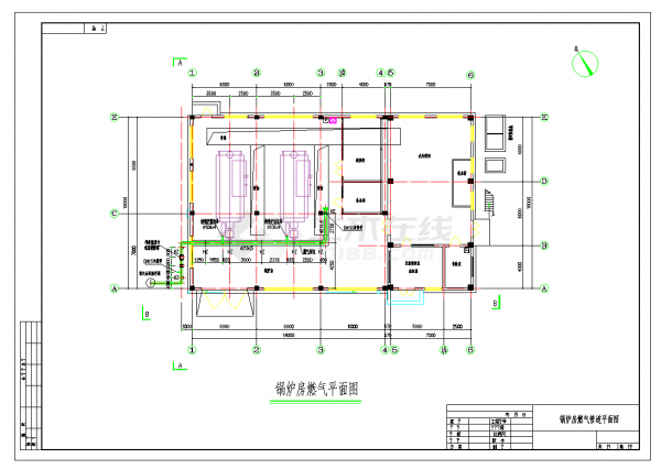 工厂锅炉房燃气管道图全套施工图（含效果图）-图二