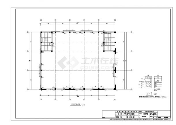 山东省钢网架结构体育馆屋盖结构施工图CAD详图-图一